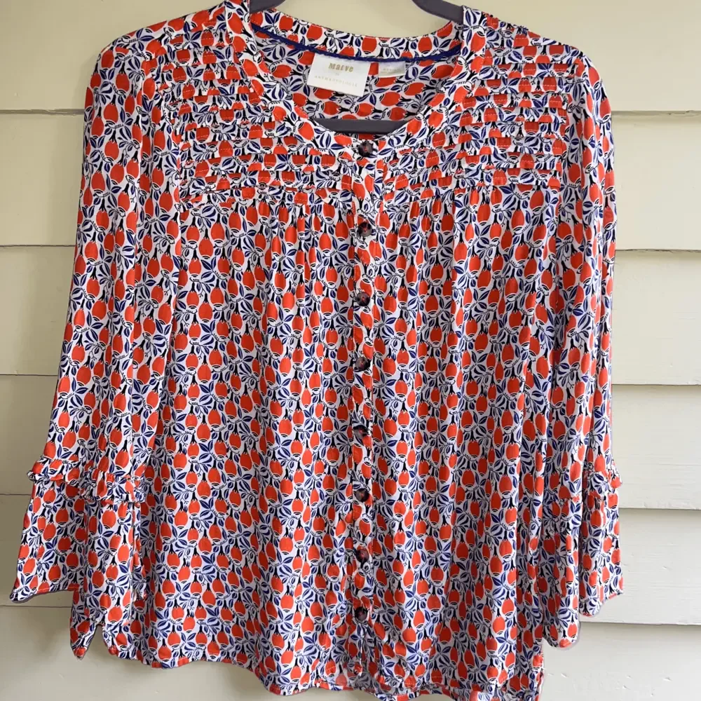 ANTHROPOLOGIE Maeve Berwick Bell Sleeve Top - Picture 3 of 8